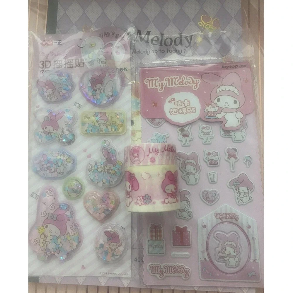 Sanrio My Melody Stationery Set – Notebook,‎ Stickers & Washi Tape